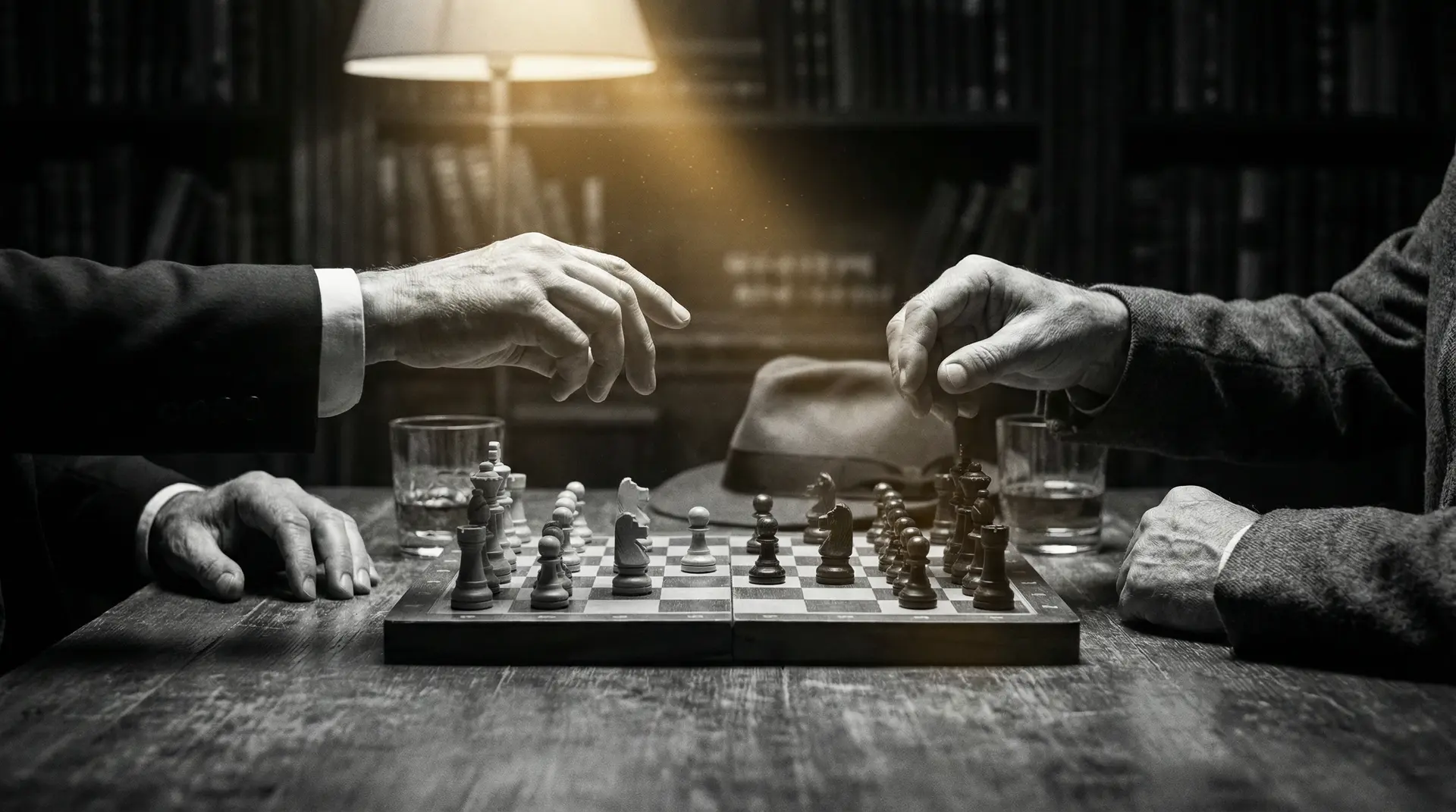 河狸白毛历险记 艺术探索系列 - 非线性叙事，棋盘上的对弈象征命运的交错